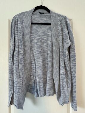Express Heather Light Blue Open-Front Cardigan
